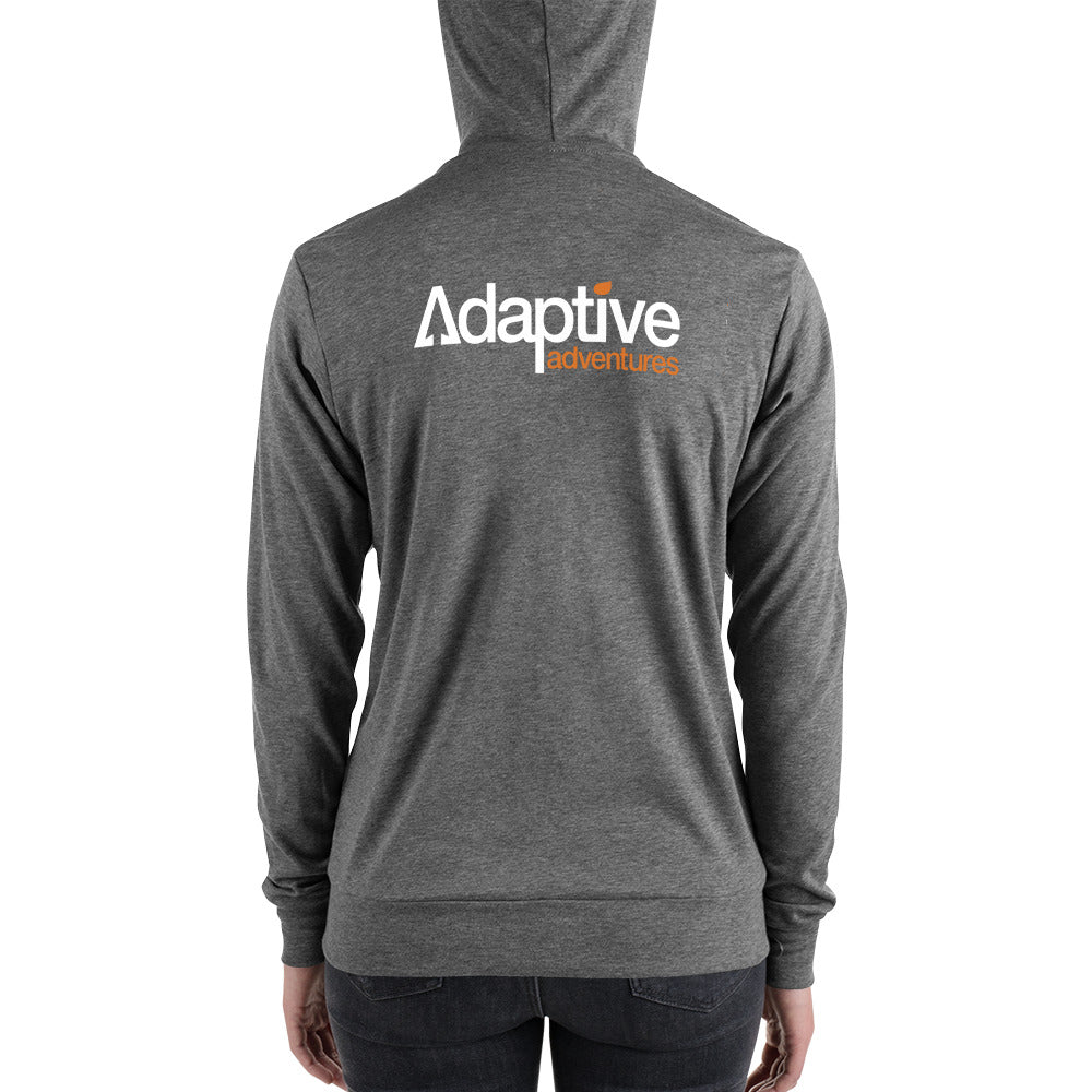 Adaptive Adventures Stacked Logo Unisex Zip Hoodie