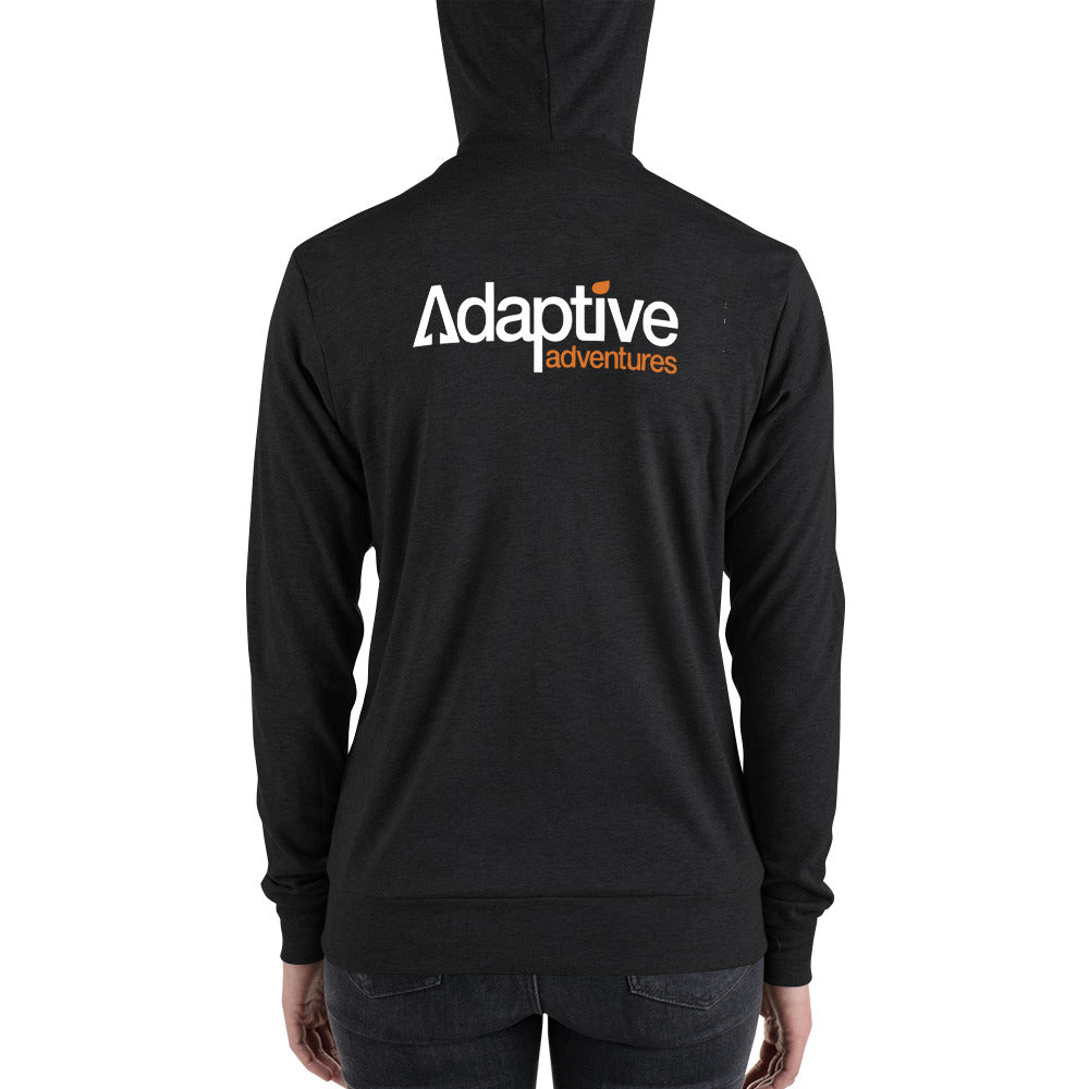 Adaptive Adventures Stacked Logo Unisex Zip Hoodie